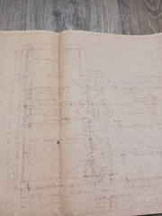 Vintage Set Of House Plans Large Blue Print Packet