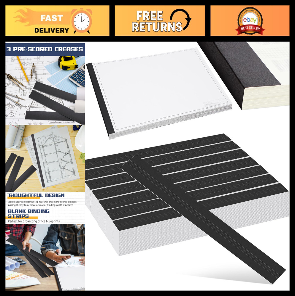 1000 Pcs Blueprint Binding Strips – Blank Binding Strips for Construction, Arts