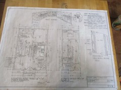 A-FRAME CABIN PLANS HAND-DRAWN ARCHITECTURAL COPIES 1200 SQ FT. CHEF’S KITCHEN