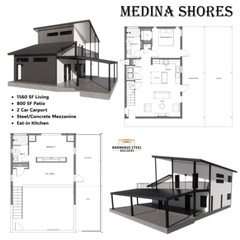 Medina Shores House Plan – 2 Bedrooms / 2 Baths 1,560 SF Design Blueprints