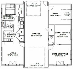 50×48 1-RV Garage 1 Br 1.5 Ba – PDF FloorPlan – 2,274 sqft – Model 5B