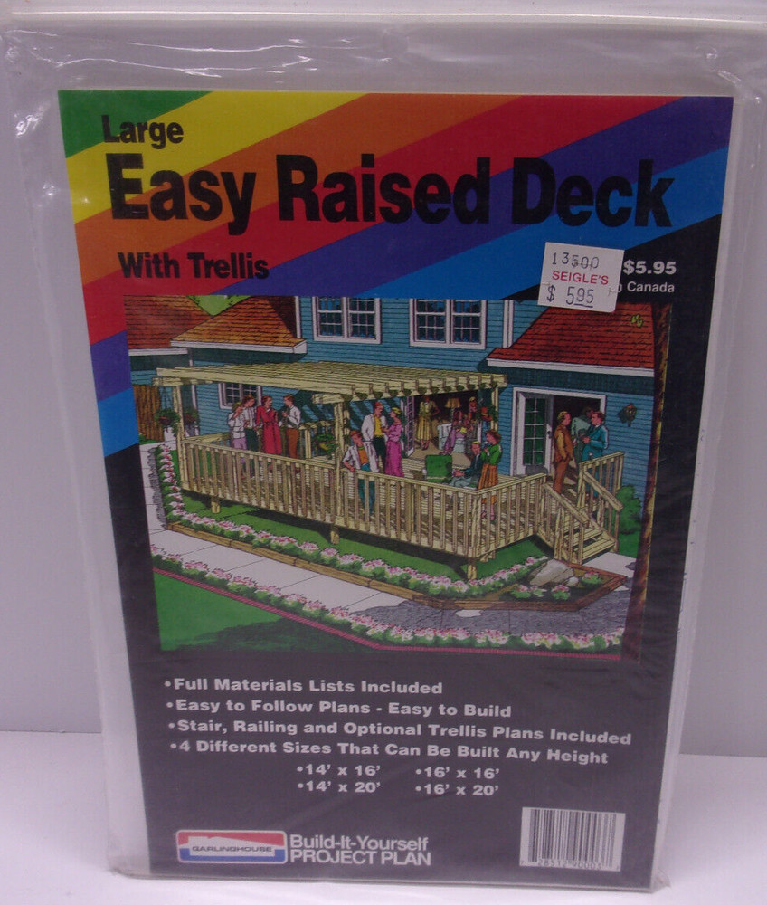 Garlinghouse Large Easy Rasied Deck Project Plan Blueprints Do It Yourself