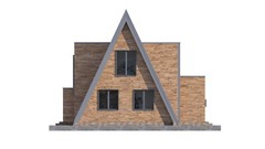 41’x66’ 4 Bedroom, 3 Baths Modern A-Frame Cabin Architecture Plans PDF Download.