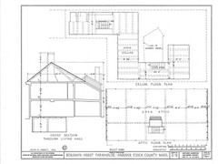 Timber frame country home, colonial farmhouse, 5+ bedrooms, printed drawings