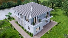 36×40 Feet Modern House Plan 11×12 Meter 4 Beds 4 Baths Hip Roof (A4 Hard Copy)