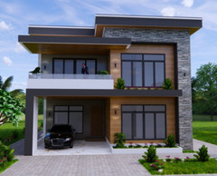 33X56 House Design Plans 10×17 Meter 6 Bed 8 Bath Flat Roof PDF & A4 Hard Copy