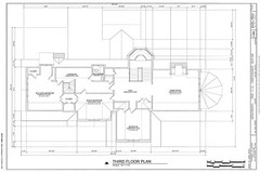 HOUSE PLANS – 2 story Prairie style home, Old English details, printed plans