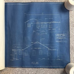 1950’s VTG Greenwood #6 Standard Homes Blueprints Raleigh NC Plan 4 Pages 3 Bed