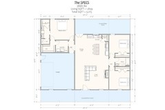 Modern Country Farm House: 1,839 (living) Sqft- 3bed – 2 bath – 2 Car Garage