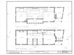 Frank Lloyd Wright Prairie Style home, architectural drawings, Charnley House