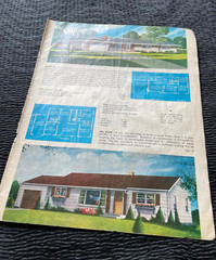 1950s Original ONE PAGE Home Designs Floor Plans No. 9722 5603 8180 8132