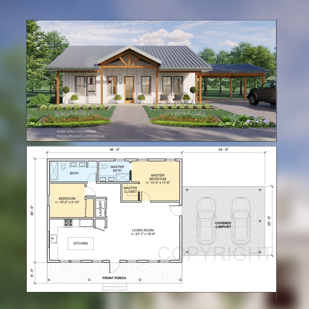 Idyllic Living Barndrominium House Construction Plans – Drawings Blueprints
