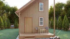 13’x31′ Tiny House Home Cabin Loft DIY Architecture Build Plans, PDF Download.