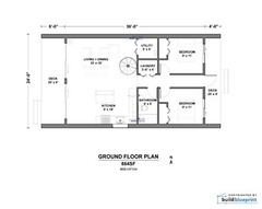 24′ x 36′ Nordic A-Frame House Architectural Plans 1145SF – PDF Download