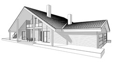 100’x54’ 4-Beds 4-Baths Charming A-Frame Architectural Build Plans PDF Download