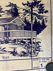 COMPLETE 8 + Sheet VINTAGE A-Frame Cabin Blueprints National Plan RARE