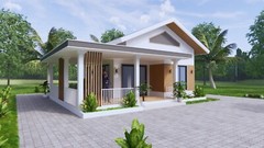 20×30 Small House Plan 6×9 Meter 2 Bed 1 Bath Gable Roof (PDF &A4 Hard Copy)