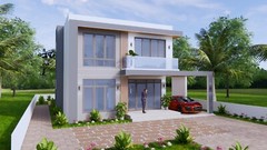 25×30 Feet House Design Plans 7.5×9 Meter 4 Bed 4 Bath PDF Plans (+A4 Hard Copy)