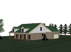 Blanche_1415G-1 Brick, 3 bed / 2 bath , 2 car garage, future upstairs, PDF