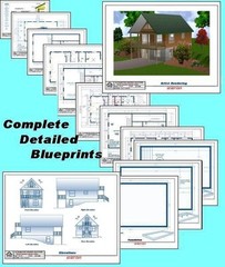 20×30 Cabin w/Loft Plans Package, Blueprints & Material List
