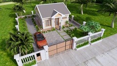 Custom Small House Plan 23×23 Feet 7×7 Meter 1 Bed 1 Bath Gable (A4 Hard Copy)