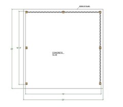 Carport Plans, 20’x20′ Modern Two Car Garage Pavilion Blueprints