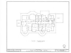 Historic house plans, Victorian Romanesque Mansion, architectural drawings