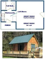 16x24WL Cabin w/Loft Plans Package, Blueprints, Material List
