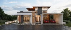 4 bedroom house plan ( on slope land )