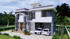 House Plan 11×8 Meter 36×26 Feet 3 Beds 3 Baths Terrace Roof PDF (A4 Hard Copy)