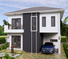 28×22 Feet House Plans Design 8.5X6.5 Meter 3 Beds 3 Baths Hip (A4 Hard Copy)