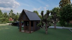 Wood Construction Tiny Home Building Plans – 8′ x 10′ – 80sqft