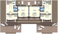 86’x49’ 4 Beds, 4 Baths Double A-Frame House Architecture Plans PDF Download.