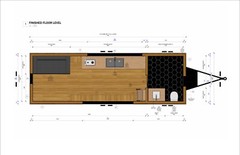 Comprehensive Building Plans for 25′ x 7’4″ Tiny Mobile Home – 233sqft
