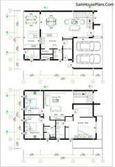 Custom House Plans 10×13.6 Meter 33×45 Feet 3 Beds 4 Baths Slap (A4 Hard Copy)
