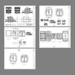 24×24 House — 2 Bedroom — 2.5 Bath 1,106 sq ft — PDF Floor Plan — Model 5