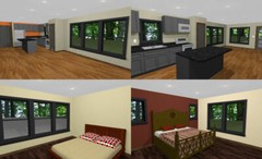 46×48 House – 2 Bedroom 2 Bath 1 RV – 1,157 sqft – PDF Floor Plan – Model 2A