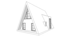45’x32’ 3-Beds, 2-Baths Modern A-Frame Architectural House Plans PDF Download.