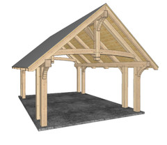 18′ x 24′ Timber Frame Pavilion DIY Building Plans, Downloadable PDF