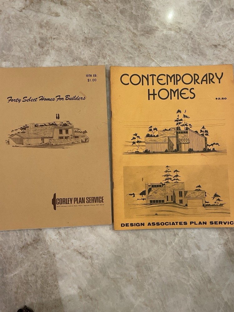 Two Vintage Contemporary House Plan Books From The 1970s Corley Plans And Design