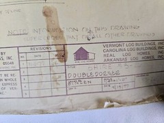 Vtg Vermont Log Buildings Shire 53- 26 Scale Blueprints Log Home 1977 (16) Pages