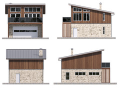2 car ADU Garage Apartment 1 Bed, 2 Bath Architectural Build Plans PDF Download