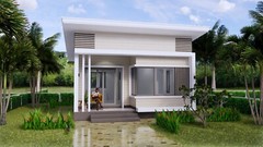 21×21 Feet Tiny House Plans 6.5×6.5 Meter 1 Bed 1 Bath Shed Roof (A4 Hard Copy)