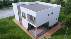 39×49 Ft House Design Plans 12×15 Meter 5 Bed 6 Bath Terrace Roof (A4 Hard Copy)