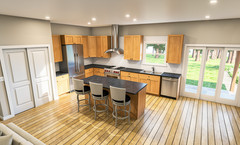 Modern Farmhouse Plan: 1,817 (Living) Sqft-3 Bedroom-2.5 bath-Office-2 car garag