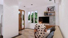 15×30 Feet Small House Plan 4.5×9 Meter 1 Bed 1 Bath Shed Roof (A4 Hard Copy)