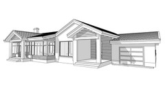 90’x55’ 3 Bed, 2 Bath, Garage, Porch, Architectural House Plans PDF Download.