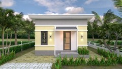 20×20 Feet One Bedroom Small House Plan 6×6 Meter 2 Bath Shed PDF (A4 Hard Copy)