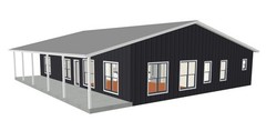 Construction Plans Barndomenium Metal Building House 4BR 3 Bath with SAFE ROOM!
