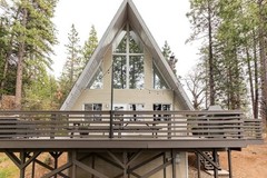 Modern Vacation A-Frame 24′ x 40′ Open Plan Cabin / Construction Blueprint House